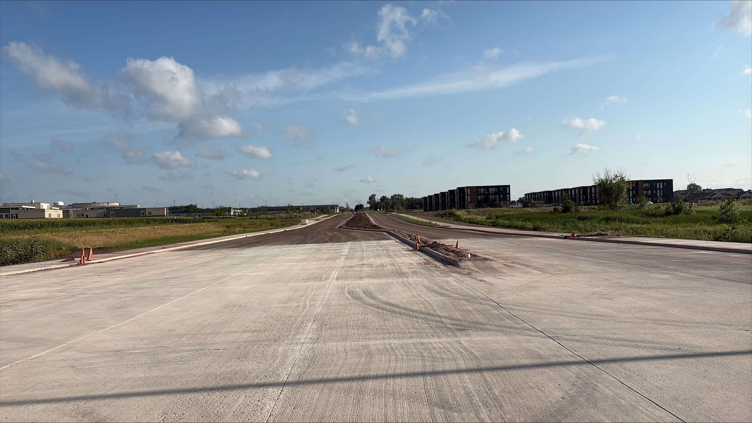 Intersection of South Veterans Parkway and Southeastern Avenue looking north.