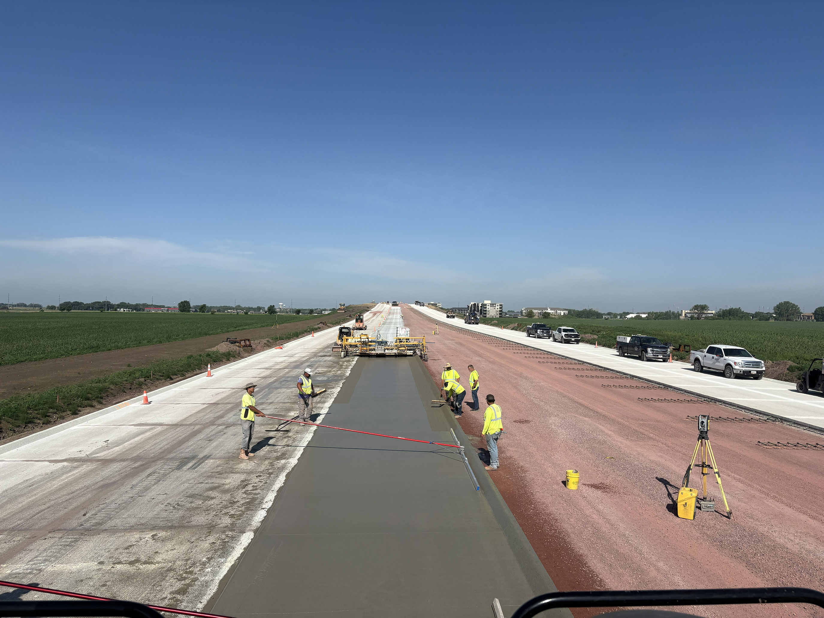 Concrete being poured between Southeastern Avenue and Sycamore Avenue.