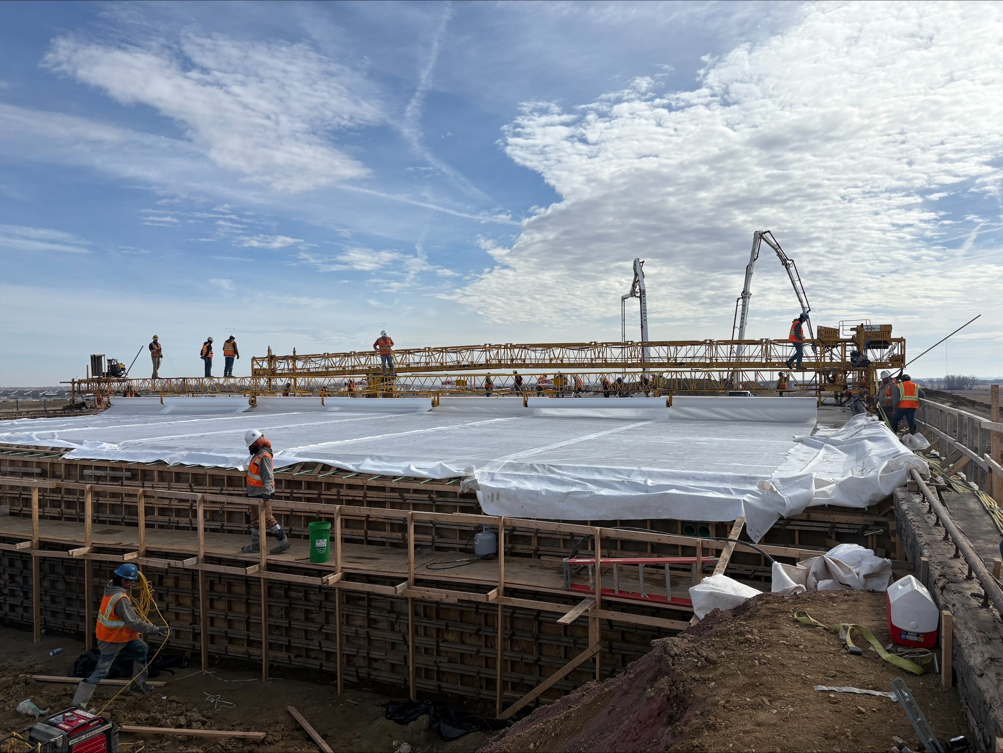 Wide view of construction site